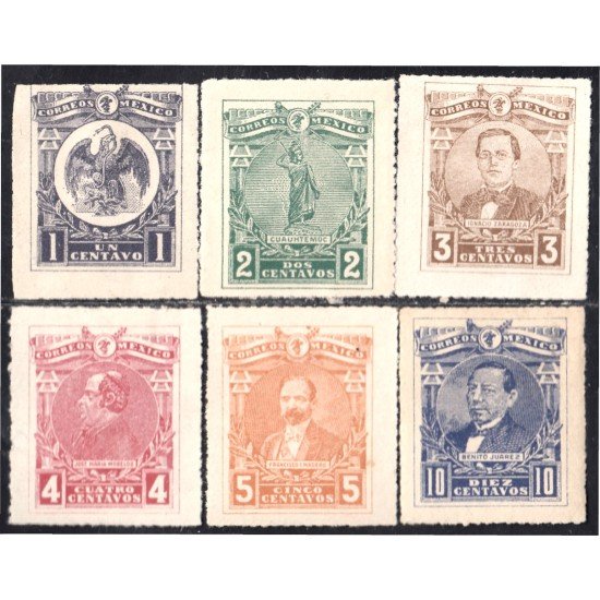 México 340/45 1915/16 Ignacio Zaragoza Francisco Madero Benito Juárez MH México 340/45 1915/16 Ignacio Zaragoza Francisco Madero Benito Juárez MH