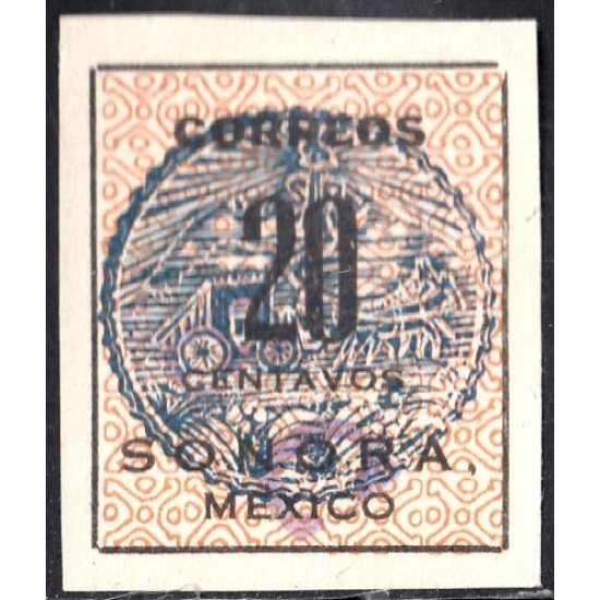 México 284a 1914/15 Estado libre y soberano de Sonora Azul anaranjado México 284a 1914/15 Estado libre y soberano de Sonora Azul anaranjado