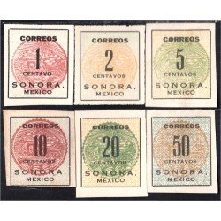 México 280/85 1914/15 Estado libre y soberano de Sorona MH México 280/85 1914/15 Estado libre y soberano de Sorona MH