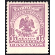 México 255 1914 Escudo Shield MH MIRAR DENTAT INFERIOR