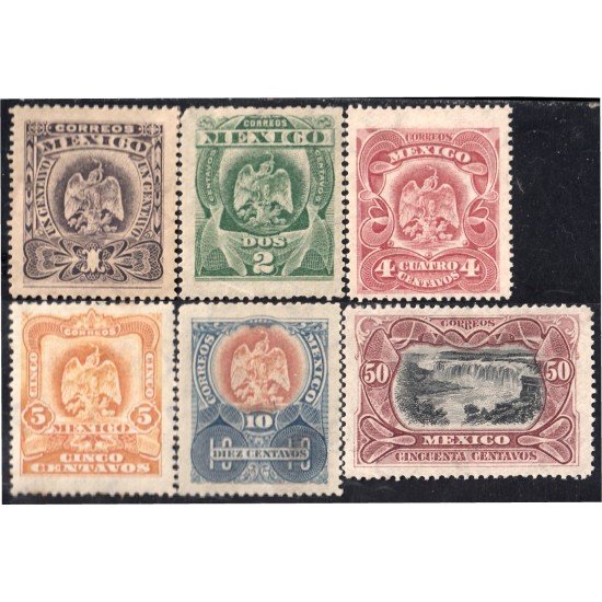 México 190/94A 1902/03 Escudos Shields MH México 190/94A 1902/03 Escudos Shields MH