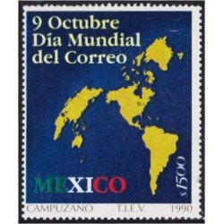 México 1356 1991 9 de Octubre Día Mundial del Correo MNH México 1356 1991 9 de Octubre Día Mundial del Correo MNH