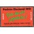 México 1353 1991Padrón Electoral MNH
