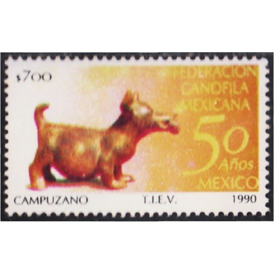 México 1349 1990 50 Años de la Federación Canofila Mexicana MNH