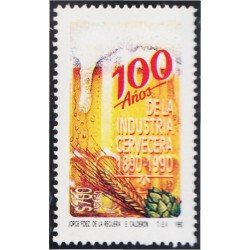 México 1341 1990 100 Años de la Industria Cervecera MNH México 1341 1990 100 Años de la Industria Cervecera MNH