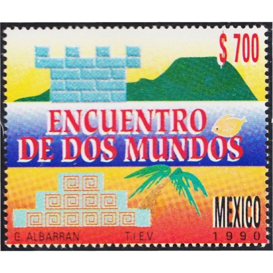 México 1340 1990 Encuentro de dos mundos MNH México 1340 1990 Encuentro de dos mundos MNH