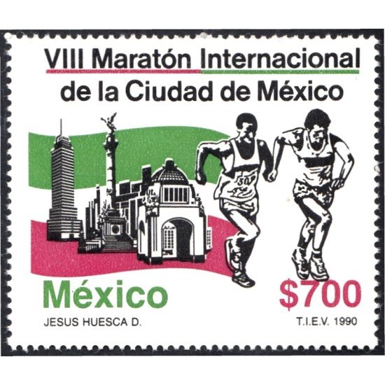México 1332 1990 VIII Maratón Internacional de la ciudad de México MNH México 1332 1990 VIII Maratón Internacional de la ciudad de México MNH