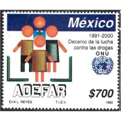 México 1326 1990 Decenio de la lucha contra las drogas MNH México 1326 1990 Decenio de la lucha contra las drogas MNH