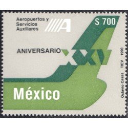 México 1325 1990 XXV Aniversario aeropuertos y servicio auxiliares MNH México 1325 1990 XXV Aniversario aeropuertos y servicio auxiliares MNH