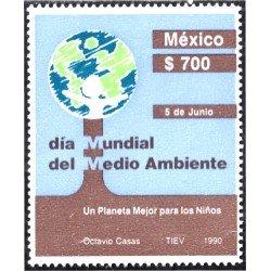 México 1323 1990 Día mundial del medio ambiente MNH México 1323 1990 Día mundial del medio ambiente MNH