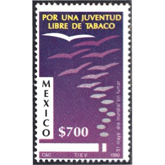 México 1322 1990 Por una juventud libre de tabaco MNH México 1322 1990 Por una juventud libre de tabaco MNH