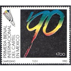 México 1316 1990 Primera bienal internacional del cartel en México MNH México 1316 1990 Primera bienal internacional del cartel en México MNH