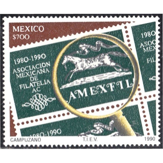 México 1314 1990 AMEXFIL Asociación mexicana de filatelia MNH México 1314 1990 AMEXFIL Asociación mexicana de filatelia MNH