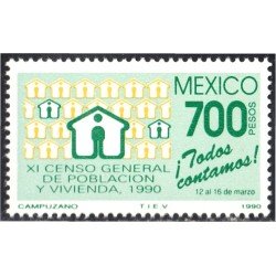 México 1313 1990 XII CEnso general de Población y vivienda MNH México 1313 1990 XII CEnso general de Población y vivienda MNH