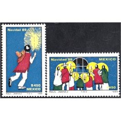 México 1307/08 1989 Navida Christmas MNH México 1307/08 1989 Navida Christmas MNH