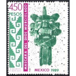 México 1304 1989 Máscara del Dios Murciélago MNH México 1304 1989 Máscara del Dios Murciélago MNH