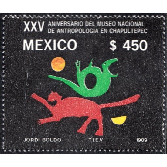 México 1295 1989 25 Aniversario del Museo de Antropología de Chapultepec MNH
