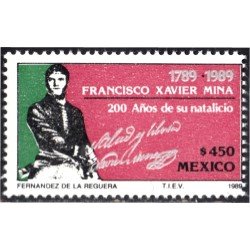 México 1294 1989 Francisco Xavier Mina MNH México 1294 1989 Francisco Xavier Mina MNH