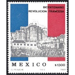México 1293 1989 Bicentenario de la Revolución Francesa MNH México 1293 1989 Bicentenario de la Revolución Francesa MNH