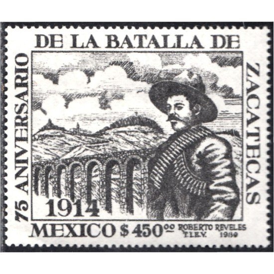 México 1289 1989 75 Aniversario de la Batalla de Zacatecas MNH