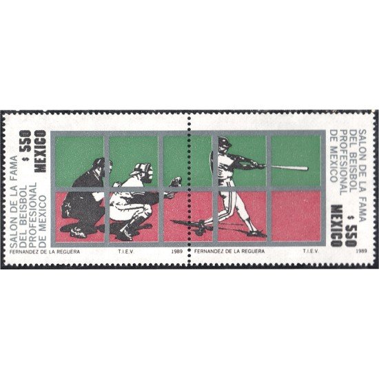 México 1287/88 1989 Salón Profesional de la Fama de Béisbol Profesional México MNH México 1287/88 1989 Salón Profesional de la Fama de Béisbol Profesional México MNH