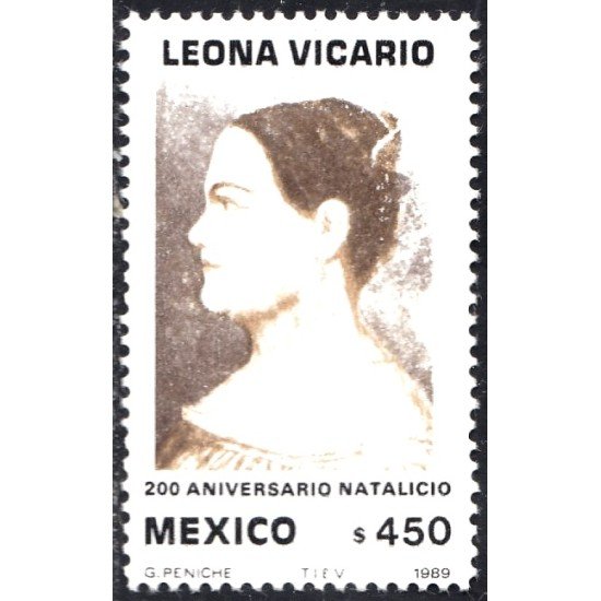 México 1282 1989 Leona Vicario MNH México 1282 1989 Leona Vicario MNH