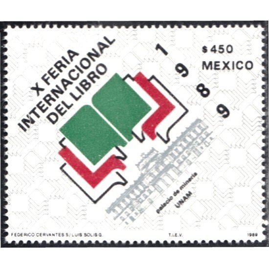 México 1279 1989 X Feria Internacional del libro MNH México 1279 1989 X Feria Internacional del libro MNH