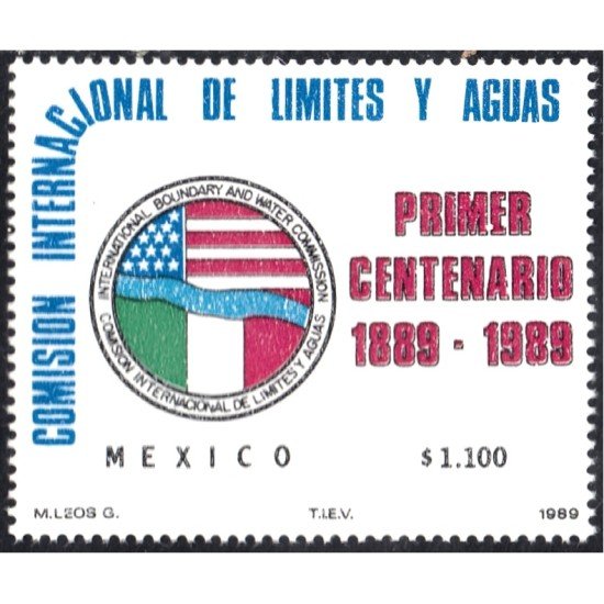 México 1278 1989 Comisión Internacional de límites y aguas MNH México 1278 1989 Comisión Internacional de límites y aguas MNH