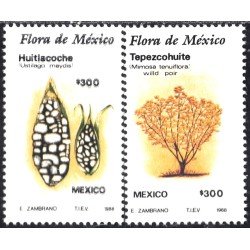 México 1274/75 1988 Flora Huitlacoche Tepezcohuite MNH México 1274/75 1988 Flora Huitlacoche Tepezcohuite MNH