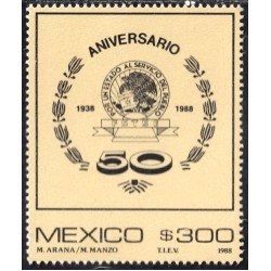 México 1273 1988 50 Años del sindicato de trabajadores MNH México 1273 1988 50 Años del sindicato de trabajadores MNH