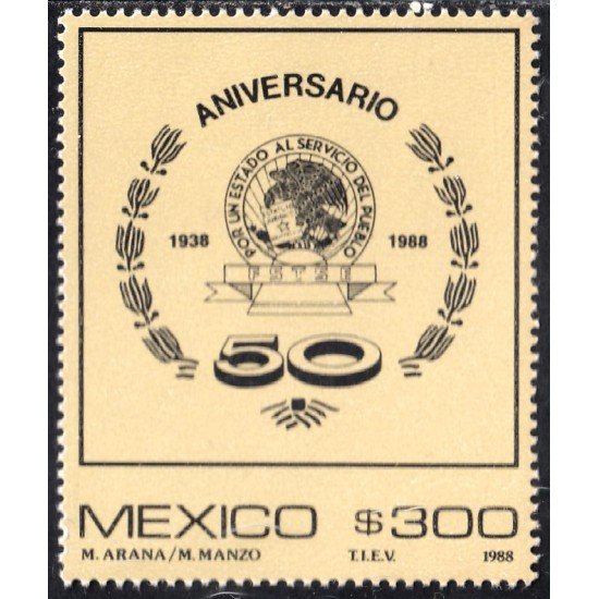 México 1273 1988 50 Años del sindicato de trabajadores MNH México 1273 1988 50 Años del sindicato de trabajadores MNH