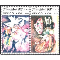 México 1271/72 1988 Navidad Christmas MNH México 1271/72 1988 Navidad Christmas MNH