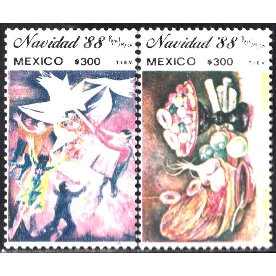 México 1271/72 1988 Navidad Christmas MNH México 1271/72 1988 Navidad Christmas MNH