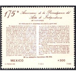 México 1267 1988 175 Aniversario de la promulgación del Acta de la Independencia MNH México 1267 1988 175 Aniversario de la promulgación del Acta de la Independencia MNH