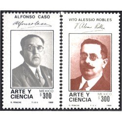 México 1265/66 1988 Alfonso Caso y Vito Alessio Robles MNH México 1265/66 1988 Alfonso Caso y Vito Alessio Robles MNH