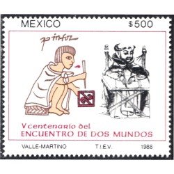 México 1263 1988 V Centenario del Encuentro de dos Mundos MNH México 1263 1988 V Centenario del Encuentro de dos Mundos MNH