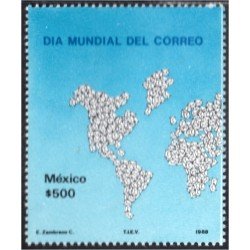 México 1262 1988 Día Mundial del correo MNH México 1262 1988 Día Mundial del correo MNH