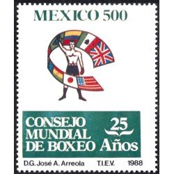 México 1254 1988 25 Años Consejo Mundial de Boxeo MNH México 1254 1988 25 Años Consejo Mundial de Boxeo MNH