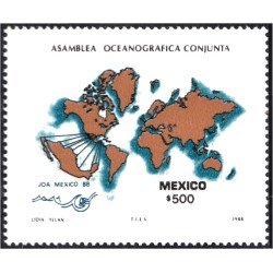 México 1252 1988 Asamblea Oceanografía conjunta MNH México 1252 1988 Asamblea Oceanografía conjunta MNH