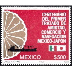 México 1251 1988 Centenario Tratado de Amistad y Comercio de Navegación México - Japón MNH México 1251 1988 Centenario Tratado de Amistad y Comercio de Navegación México - Japón MNH