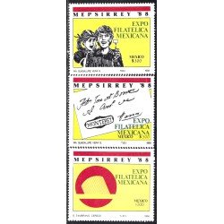 México 1235/37 1988 MEPSIRREY Exposición Filatélica mexicana MNH México 1235/37 1988 MEPSIRREY Exposición Filatélica mexicana MNH