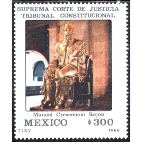 México 1222 1988 Estatua de Manuel Crescencio MNH México 1222 1988 Estatua de Manuel Crescencio MNH