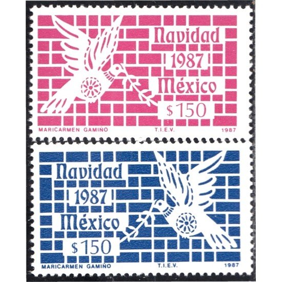 México 1214/15 1987 Navidad Christmas MNH México 1214/15 1987 Navidad Christmas MNH