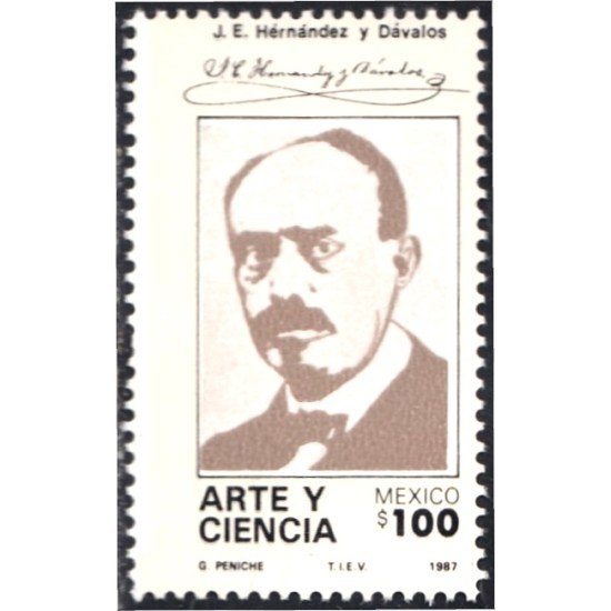 México 1200 1987 J. E. Hernández Dávalos Arte y Ciencia MNH México 1200 1987 J. E. Hernández Dávalos Arte y Ciencia MNH