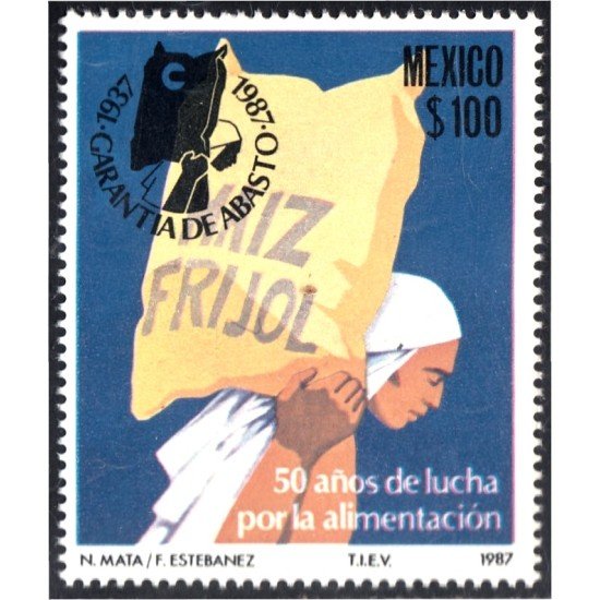 México 1192 1987 50 Años de lucha por la alimentación MNH México 1192 1987 50 Años de lucha por la alimentación MNH