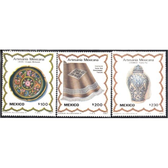México 1186/88 1987 Artesanía mexicana MNH México 1186/88 1987 Artesanía mexicana MNH