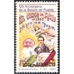 México 1184 1987 125 Aniversario de la Batalla de Puebla MNH México 1184 1987 125 Aniversario de la Batalla de Puebla MNH