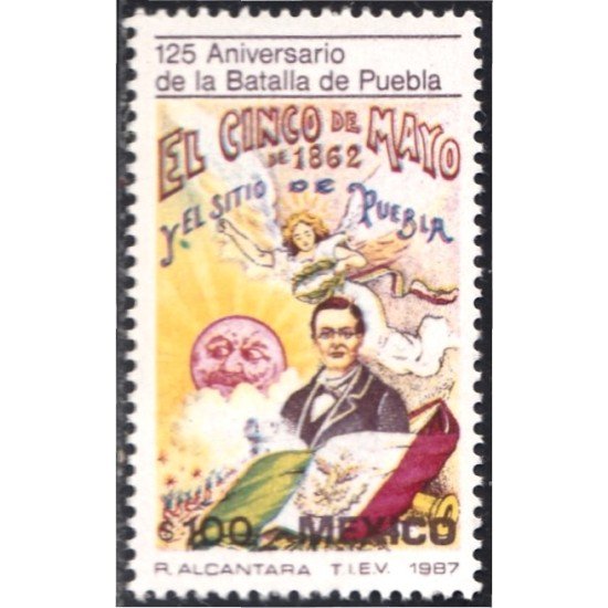 México 1184 1987 125 Aniversario de la Batalla de Puebla MNH México 1184 1987 125 Aniversario de la Batalla de Puebla MNH