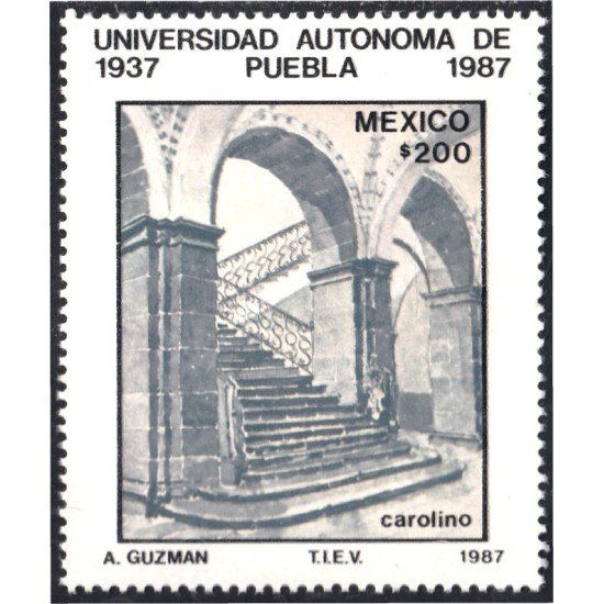 México 1183 1987 Universidad autónoma de Puebla MNH México 1183 1987 Universidad autónoma de Puebla MNH