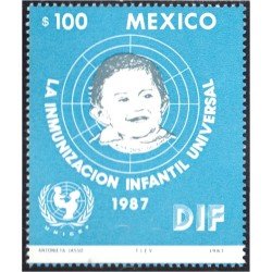 México 1182 1987 UNICEF La inmunización infantil mundial MNH México 1182 1987 UNICEF La inmunización infantil mundial MNH
